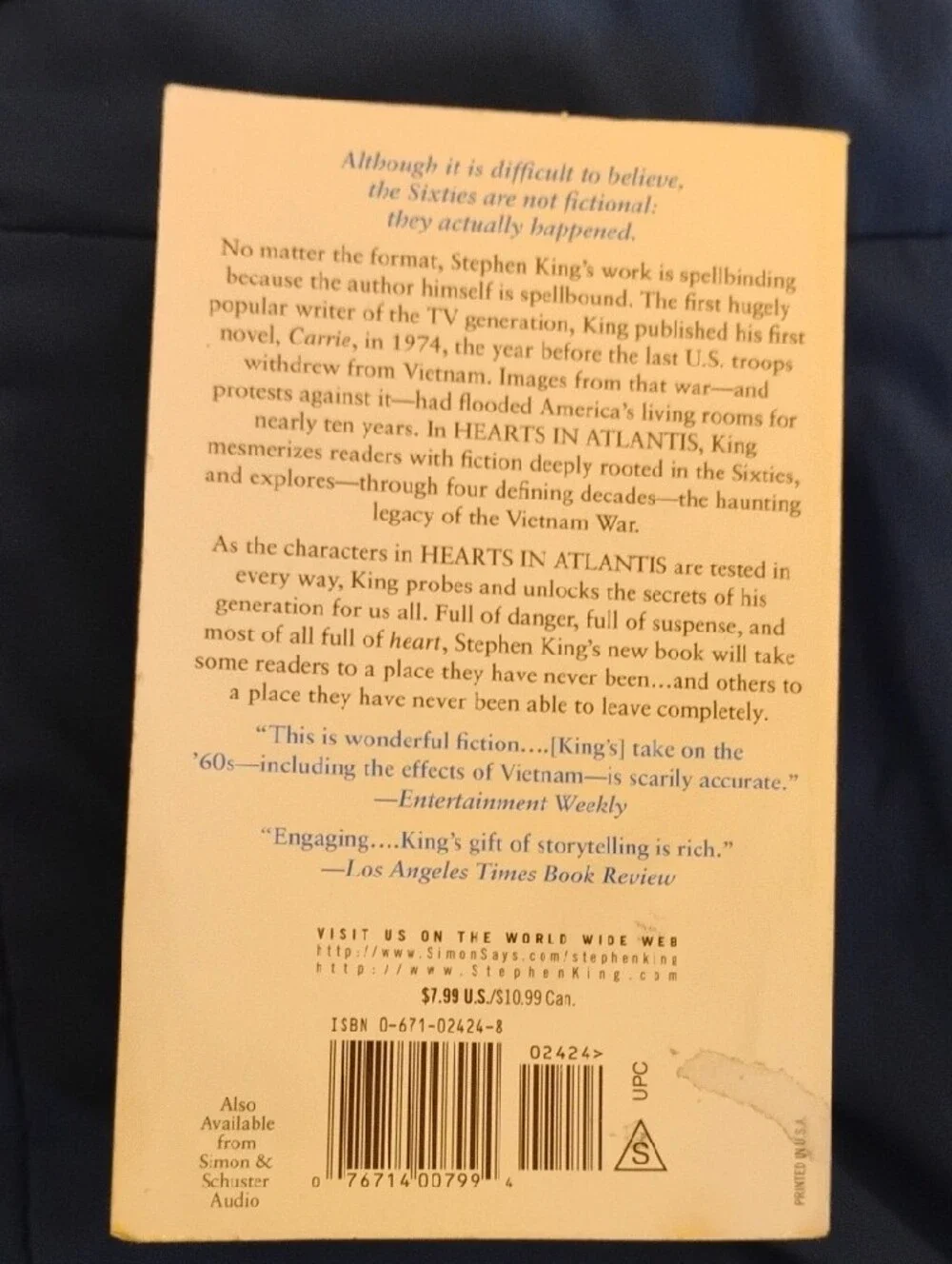 Stephen King Hearts in Atlantis  Paperback
